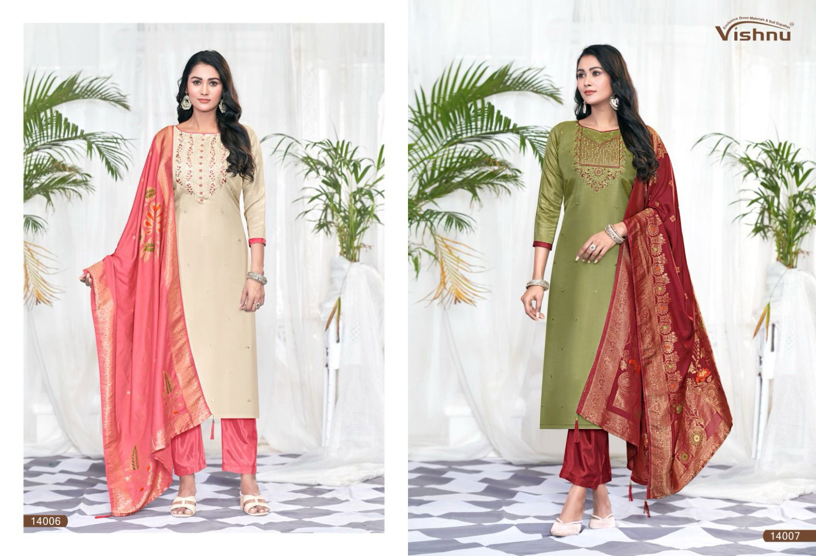 Vishnu Glorious Vol 2 Shimmer Fancy Dress Material Collection